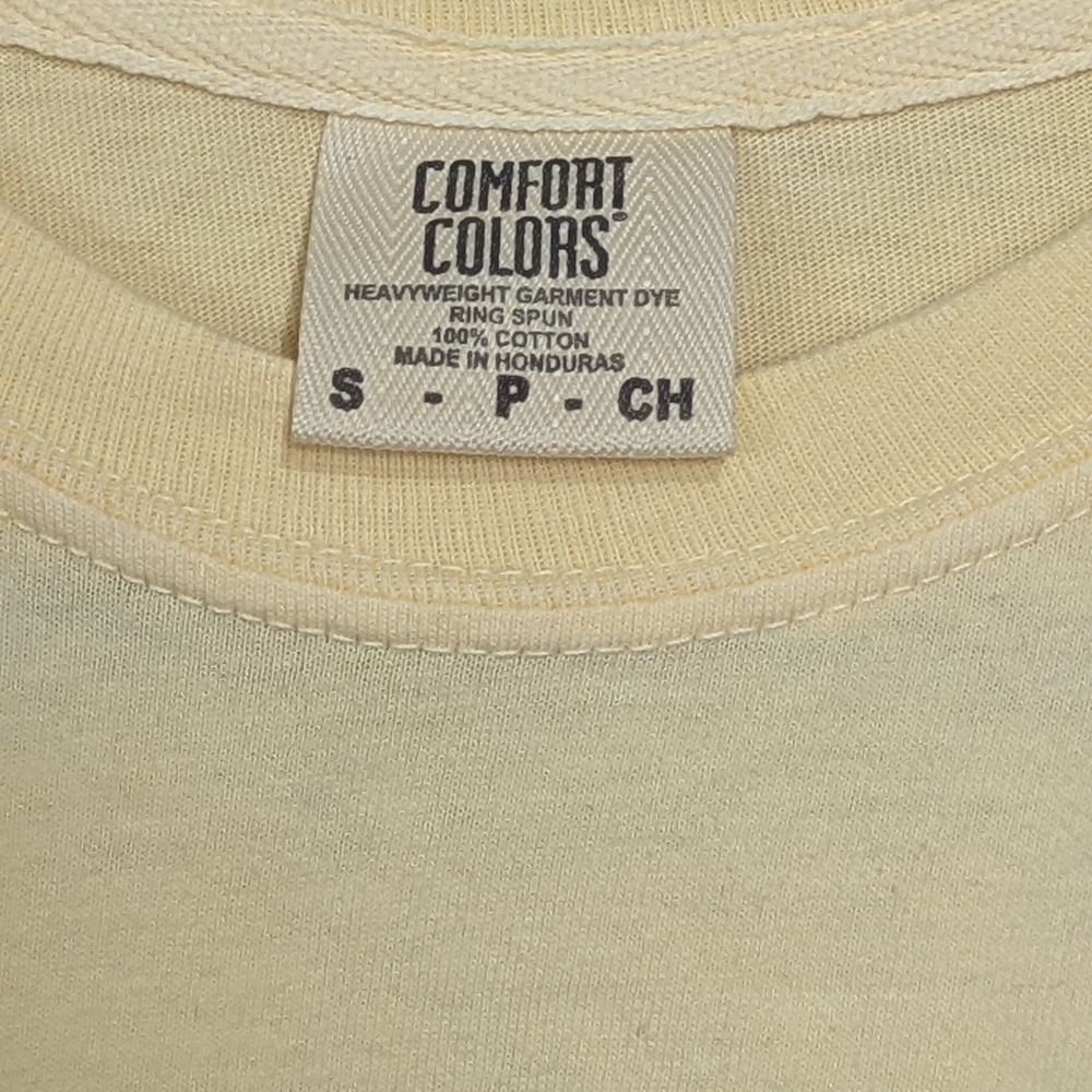 Comfort Colors Lemon Graphic Tee Austin Texas AUS TX Yellow Garment Dyed Shirt - Picture 3 of 5